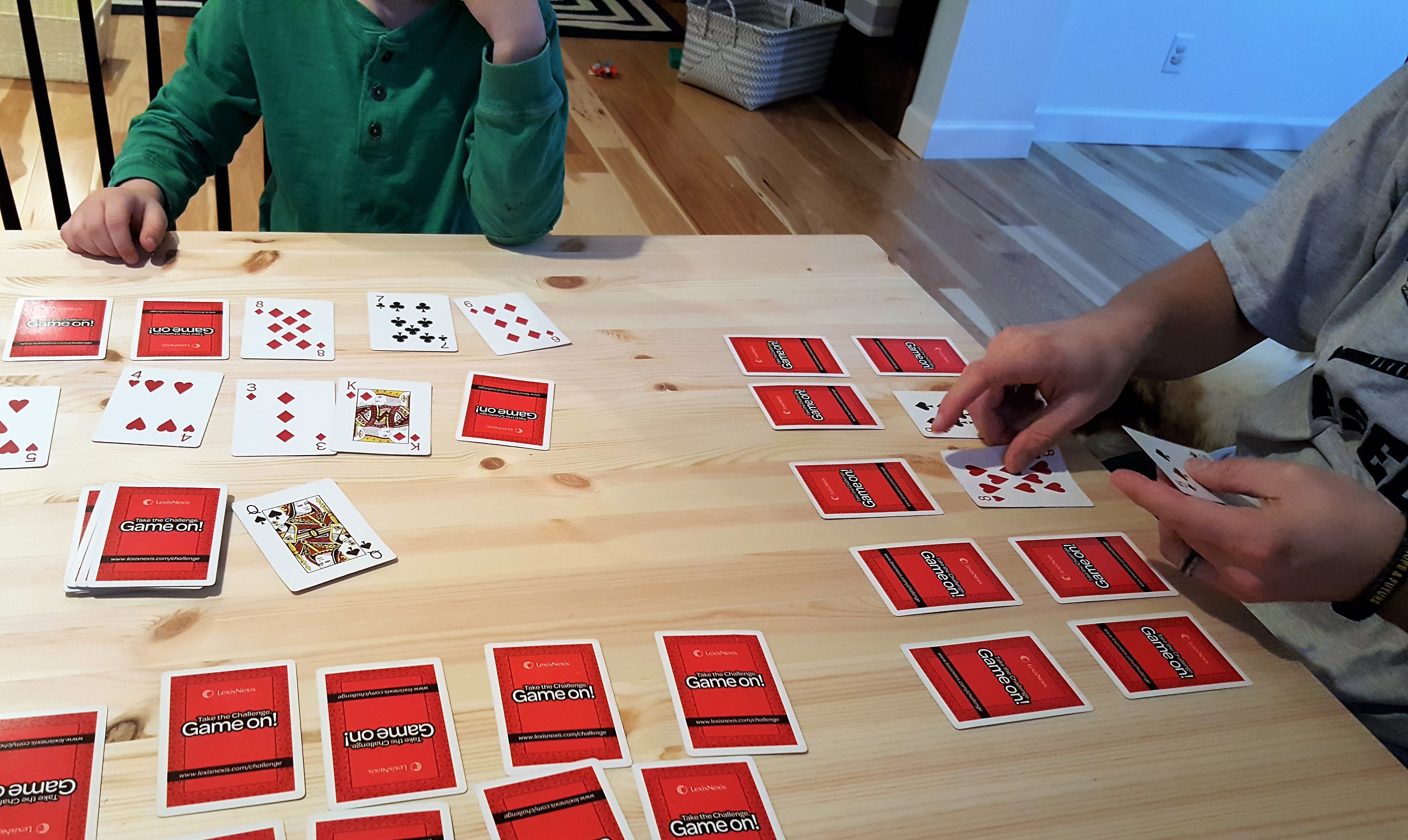 A math card game called Rubbish teaches your child base ten, numbers, and strategy with a bit of luck thrown in for lots of laughs.