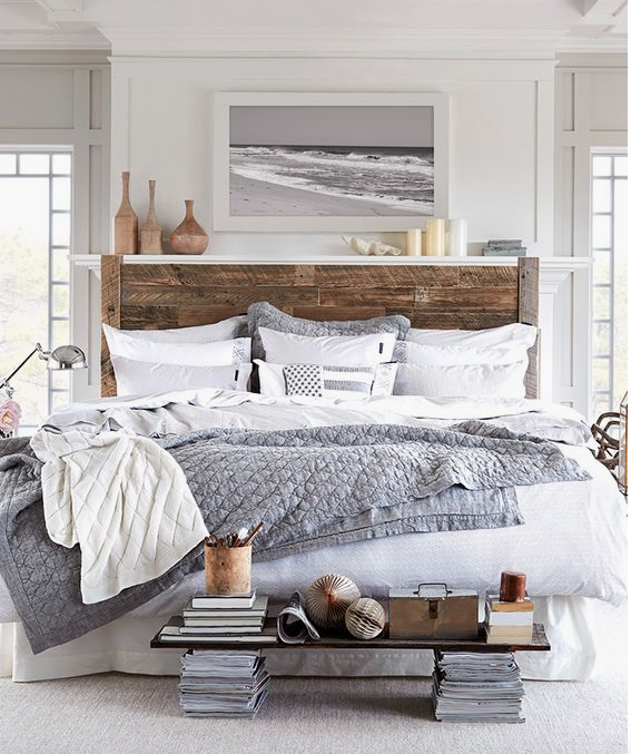 This simple DIY wooden headboard comes with easy directions that anyone can follow to make your bedroom nice and cozy!