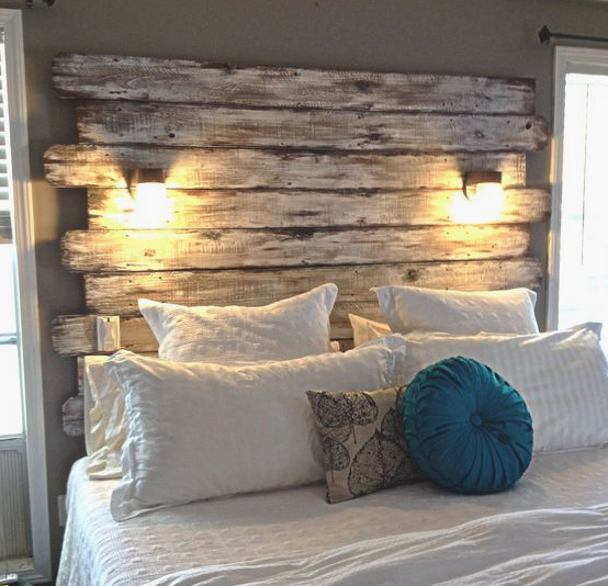 This simple DIY wooden headboard comes with easy directions that anyone can follow to make your bedroom nice and cozy!