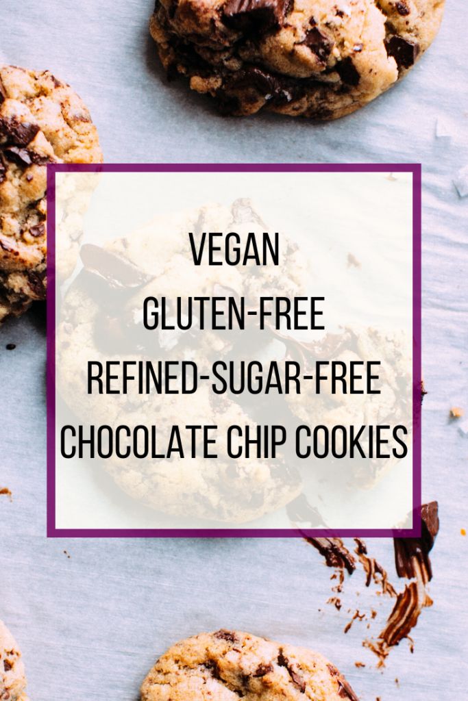 Vegan, GF, no sugar chocolate chip cookies