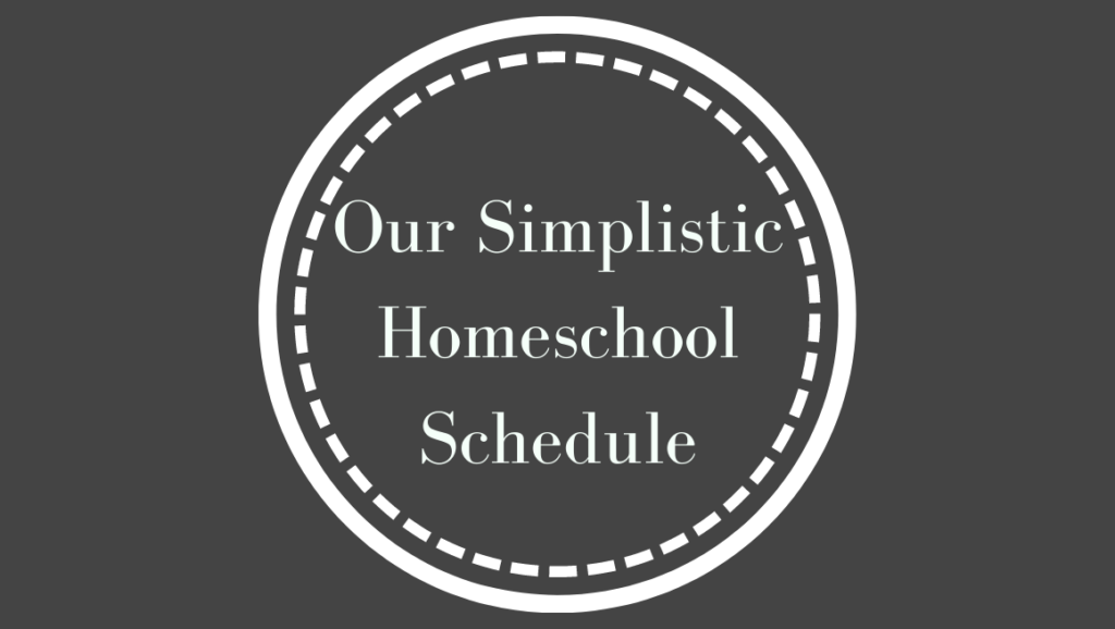 A quick overview of both yearly and daily schedule that's so simple I can't believe we didn't start this as soon as we began homeschool!