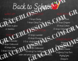 essential oil back-to-school printable post card
