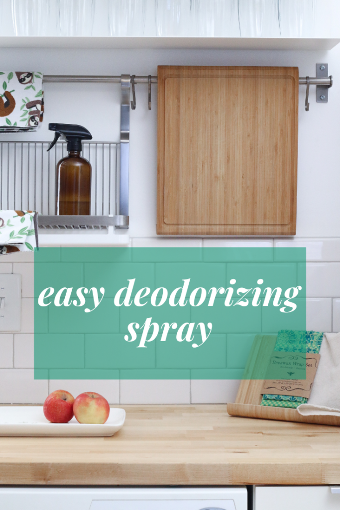 This easy deodorizing spray is great for anywhere in your home and will be a simple addition to your toxin-free home. 