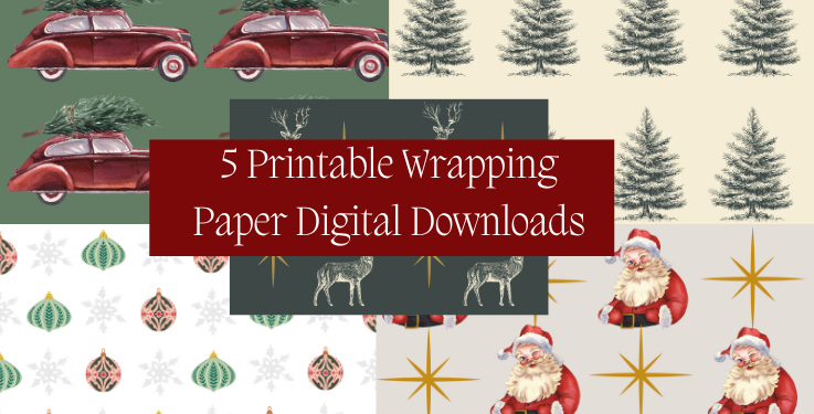 5 Printable Wrapping Paper Digital Download Options