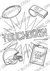 Printable 40 Page Football Coloring Book